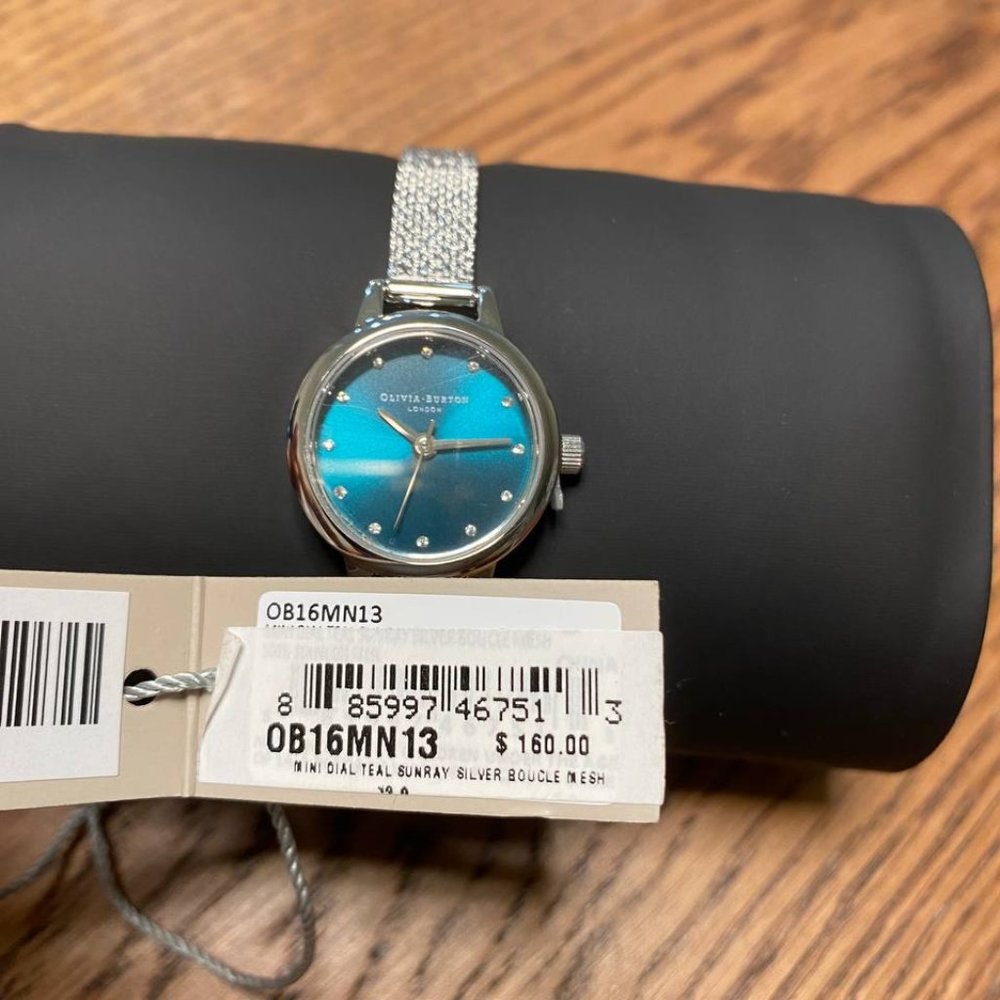 Olivia Burton Womens Classics Stainless Steel Blue 24mm